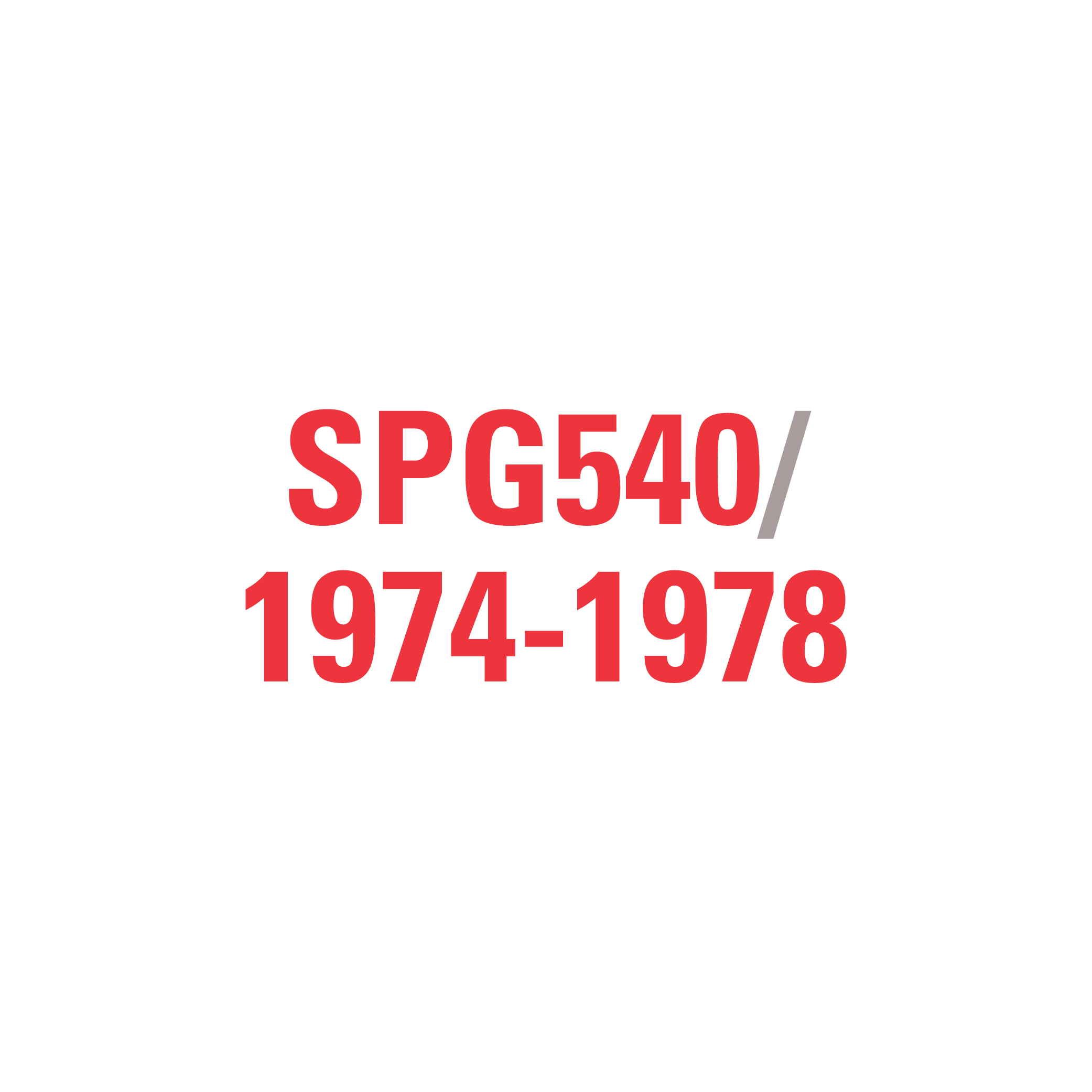 SPG540 1974-1978